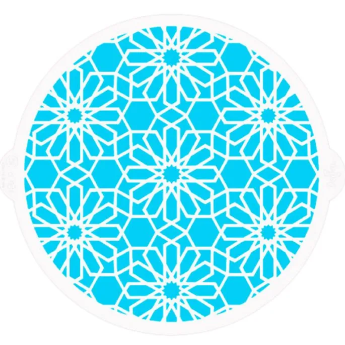 Stencil flores geométricas 25 cm - Decora