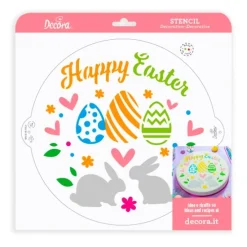 Stencil Happy Easter Feliz Pascua 25 cm - Decora