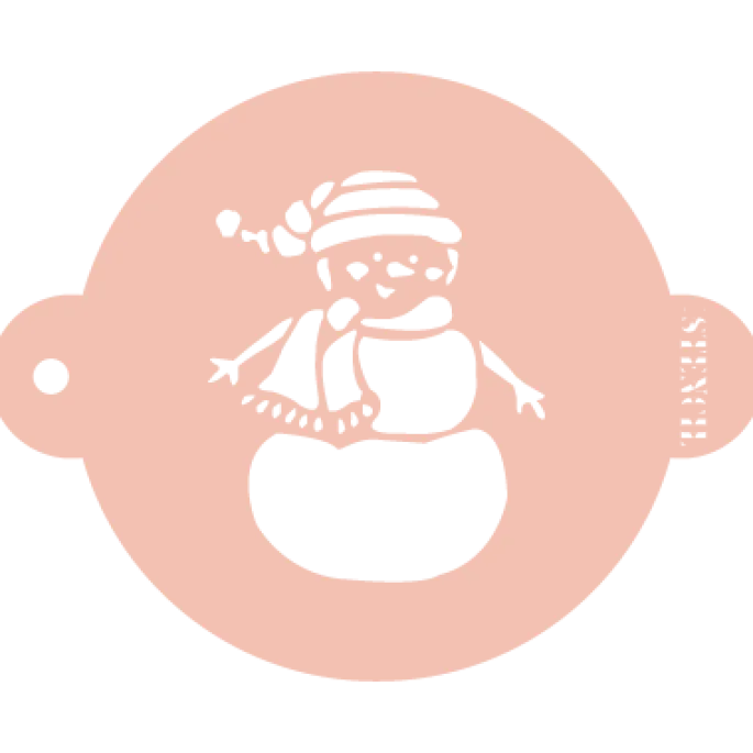Stencil muñeco de nieve 20 cm - TodoStencil