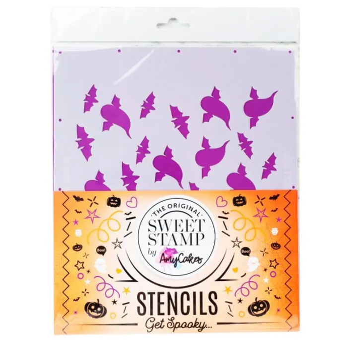 Stencil murciélagos y fantasmas Halloween - Sweet Stamp