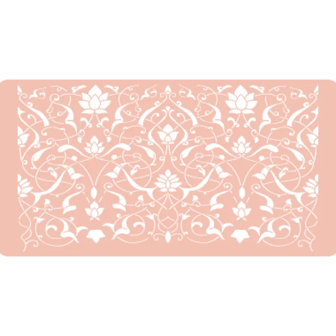 Stencil para contornos floral grande, 22 cm - TodoStencil