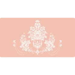 Stencil para contornos fuente rosas, 20 cm - TodoStencil