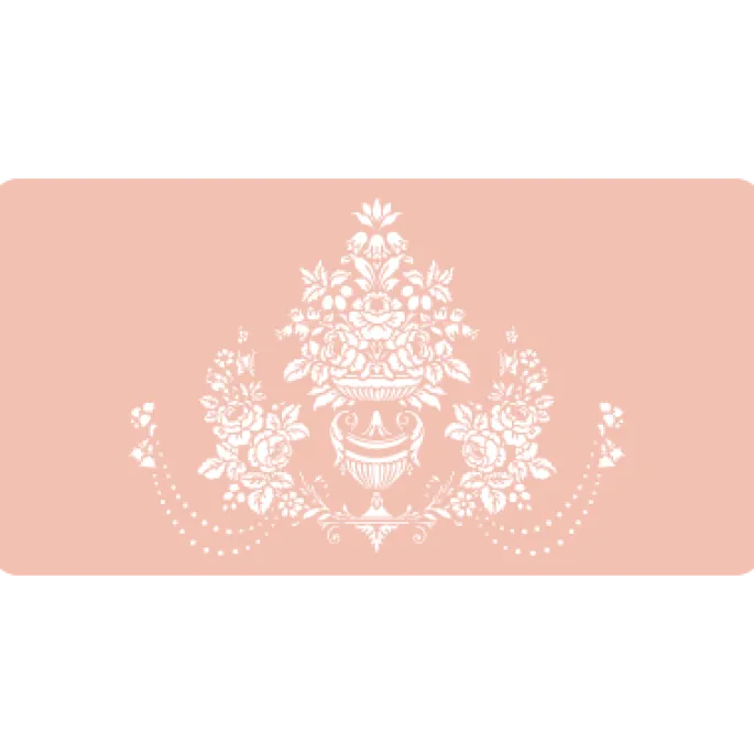 Stencil para contornos fuente rosas, 20 cm - TodoStencil