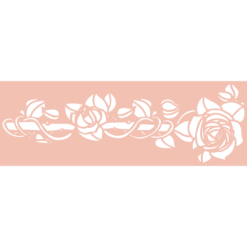 Stencil para contornos rosas enredadas, 29 cm - TodoStencil