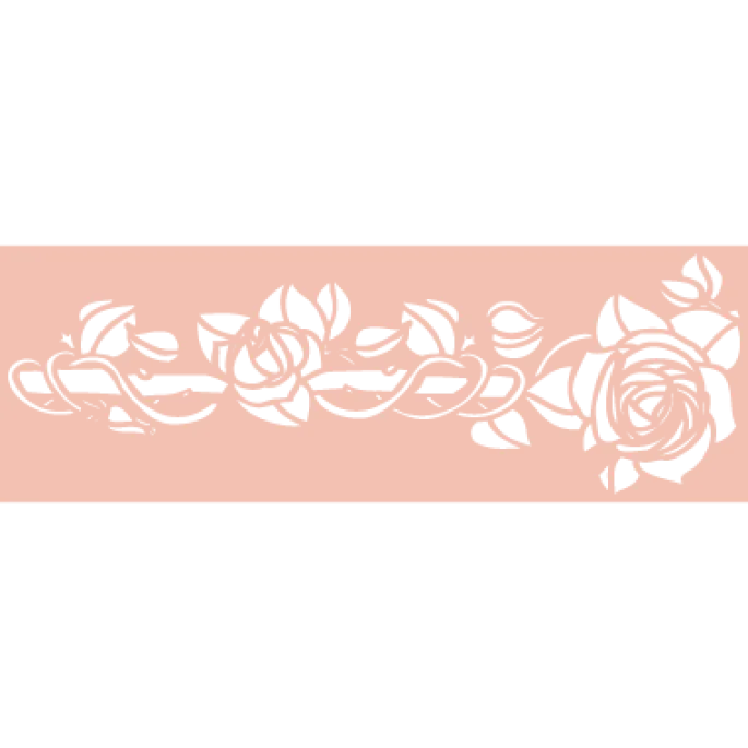 Stencil para contornos rosas enredadas, 29 cm - TodoStencil