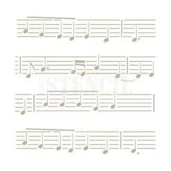 Stencil para fondos partitura 12 cm - TodoStencil