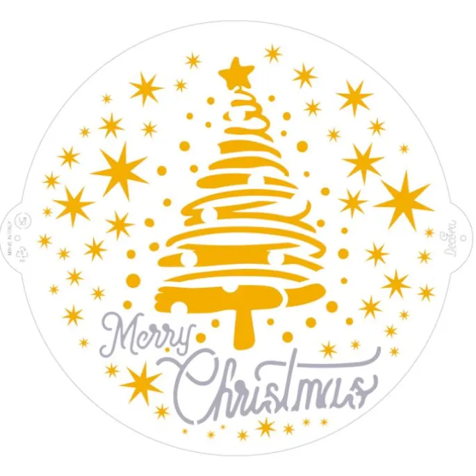 Stencil árbol de Navidad Merry Christmas 25 cm - Decora