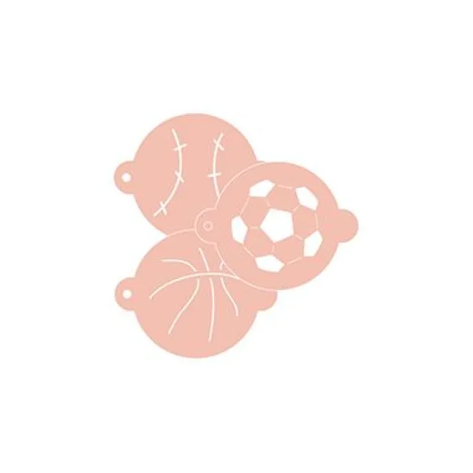 Stencils de balones de deporte 9 cm (3) - TodoStencil