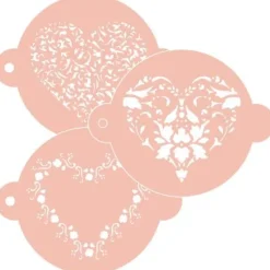 Stencils de corazones nupciales II 20 cm (3) - TodoStencil