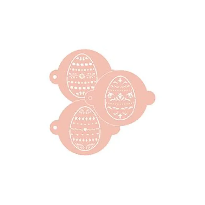 Stencils de huevos Pascua 9 cm (3) - TodoStencil
