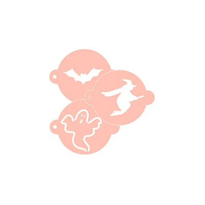 Stencils de murciélago, fantasma y bruja 9 cm (3) - TodoStencil