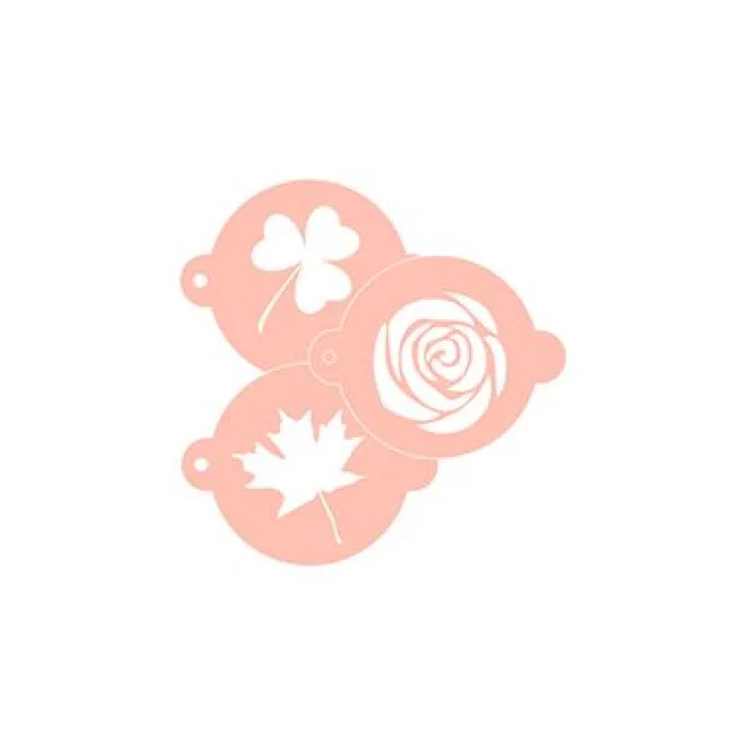 Stencils florales (nº 1), 9 cm (3) - TodoStencil