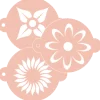 Stencils florales (nº 2), 20 cm (3) - TodoStencil