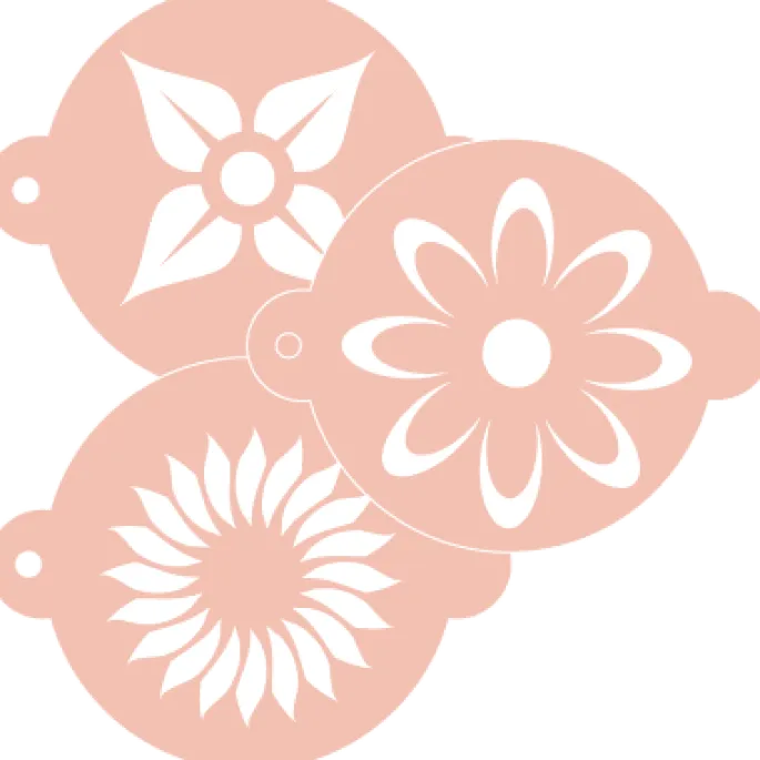 Stencils florales (nº 2), 20 cm (3) - TodoStencil