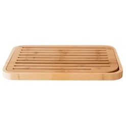 Tabla para cortar y servir con ranuras 36 x 26 cm - Madera de bambú - Pebbly