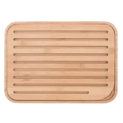 Tabla para cortar y servir con ranuras 36 x 26 cm - Madera de bambú - Pebbly