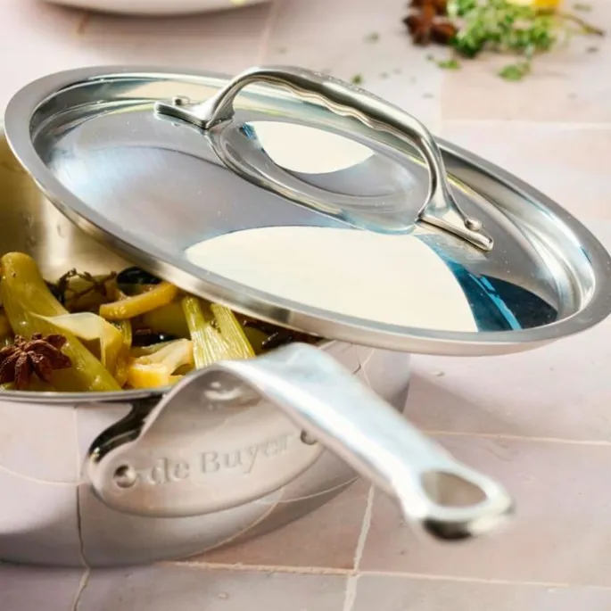 Tapa Affinity con asa remachada 20 cm - Acero inoxidable - De Buyer