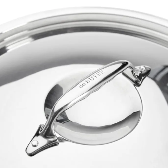Tapa Affinity con asa remachada 24 cm - Acero inoxidable - De Buyer