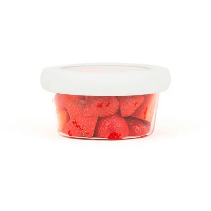 Tapa para conservar al vacío blanca XS 13 cm - Cristal y Silicona (sin BPA) - Food Huggers