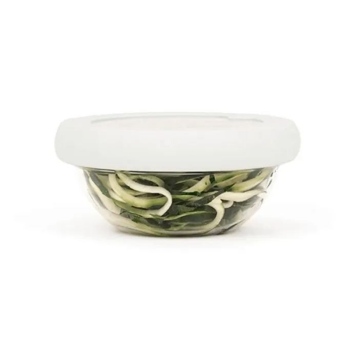 Tapa para conservar al vacío blanca S 15 cm - Cristal y Silicona (sin BPA) - Food Huggers