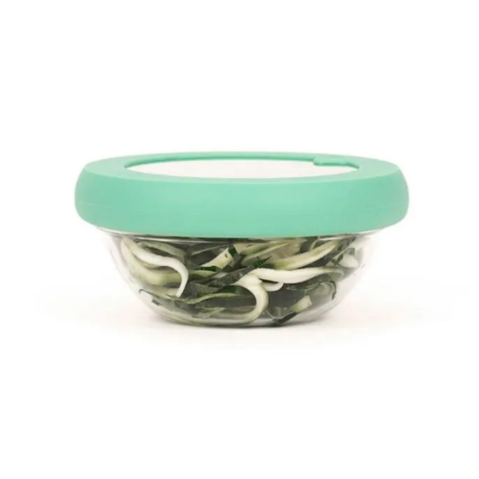 Tapa para conservar al vacío verde S 15 cm - Cristal y Silicona (sin BPA) - Food Huggers
