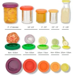 Tapas para conservar al vacío Greens (5) - Silicona (sin BPA) - Food Huggers