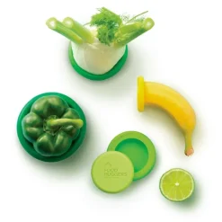 Tapas para conservar al vacío Greens (5) - Silicona (sin BPA) - Food Huggers
