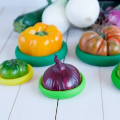 Tapas para conservar al vacío Greens (5) - Silicona (sin BPA) - Food Huggers
