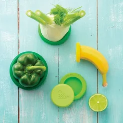 Tapas para conservar al vacío Greens (5) - Silicona (sin BPA) - Food Huggers