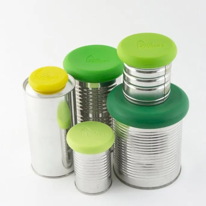 Tapas para conservar al vacío Greens (5) - Silicona (sin BPA) - Food Huggers