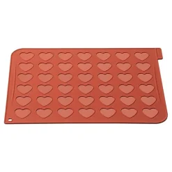 Tapete macarons corazones 42 cavidades 4 cm - Silikomart
