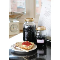 Tarro de cristal con tapa metálica dorada para sellado al vacío 250 ml - Kilner