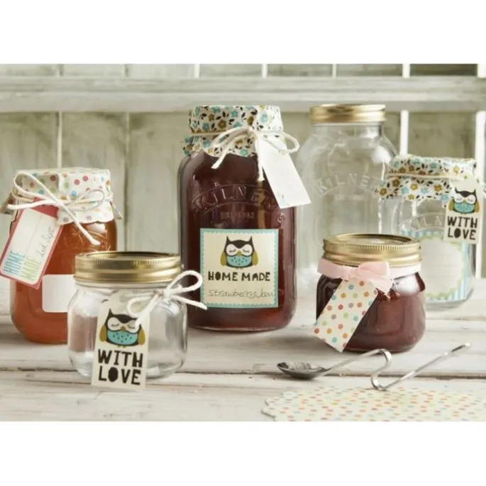 Tarro de cristal con tapa metálica dorada para sellado al vacío 250 ml - Kilner