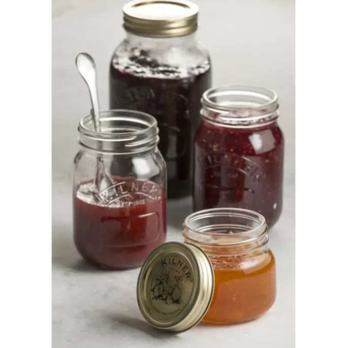 Tarro de cristal con tapa metálica dorada para sellado al vacío 250 ml - Kilner