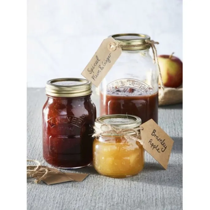 Tarro de cristal con tapa metálica dorada para sellado al vacío 250 ml - Kilner