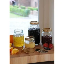 Tarro de cristal con tapa metálica dorada para sellado al vacío 250 ml - Kilner