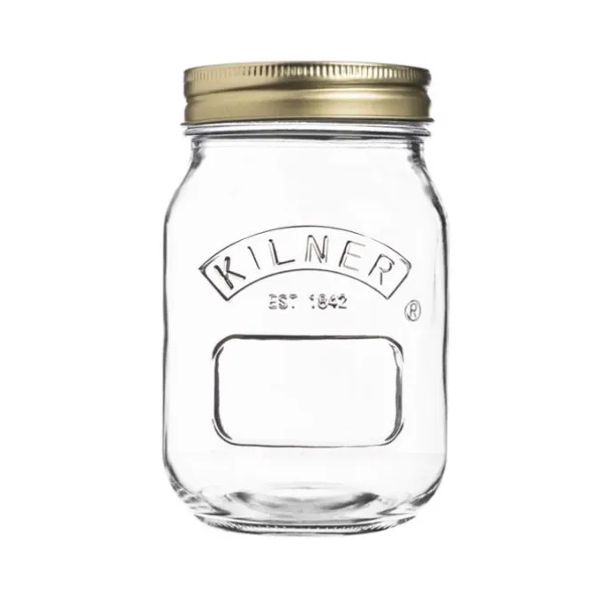 Tarro de cristal con tapa metálica dorada para sellado al vacío 500 ml - Kilner