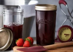 Tarro de cristal medidor con tapa metálica dorada para sellado al vacío 500 ml - Kilner