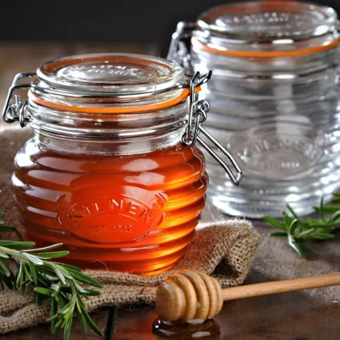 Tarro de cristal para miel con cierre hermético y espátula 400 ml - Kilner