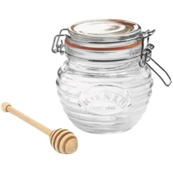Tarro de cristal para miel con cierre hermético y espátula 400 ml - Kilner