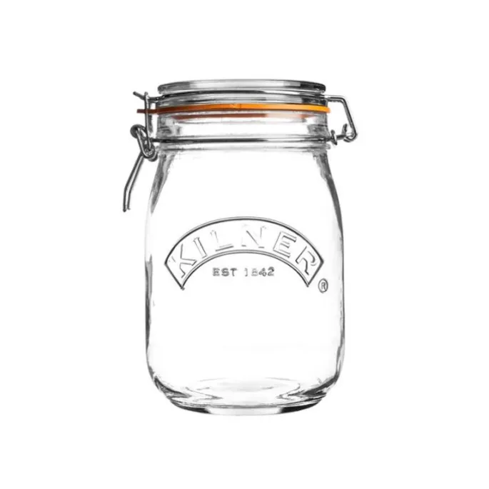 Tarro de cristal redondo con cierre hermético 1 litro - Kilner