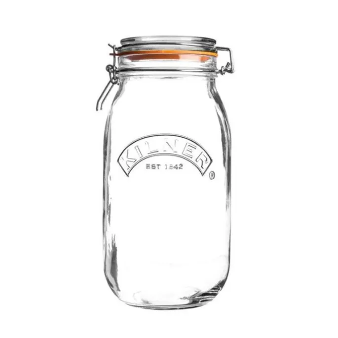 Tarro de cristal redondo con cierre hermético 1,5 litros - Kilner