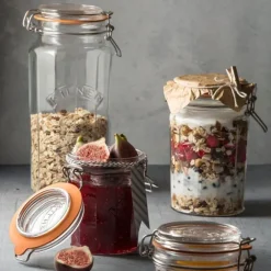Tarro de cristal redondo laminado con cierre hermético 2,2 litros - Kilner