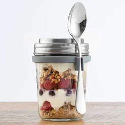Tarro fiambrera de cristal hermética con soporte y cuchara 350 ml - Kilner