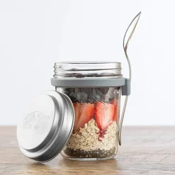 Tarro fiambrera de cristal hermética con soporte y cuchara 350 ml - Kilner