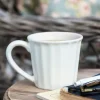 Taza estriada baja con asa crema 300 ml - Mynte - Ib Laursen