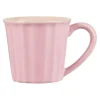 Taza estriada baja con asa rosa 300 ml - Mynte - Ib Laursen