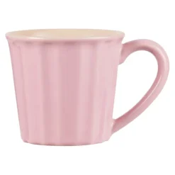 Taza estriada baja con asa rosa 300 ml - Mynte - Ib Laursen