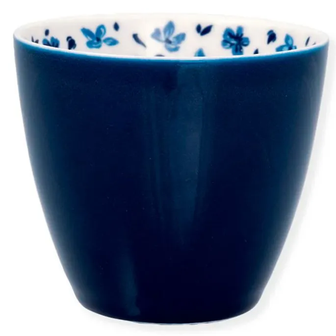 Tazón de cerámica para leche Blue Dahla Inside 350 ml - GreenGate