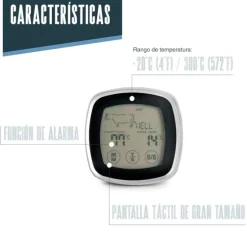 Termómetro digital con sonda y cable para asados 7,5 cm - Lacor
